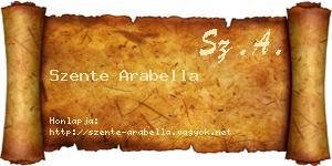 Szente Arabella névjegykártya